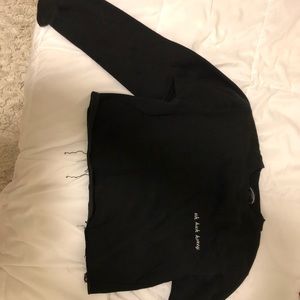 Uh huh honey cropped brandy sweater